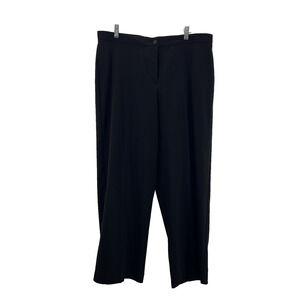 Briggs NY Women 16P Black Dress Pants Straight Leg Casual Office Stretch Comfort